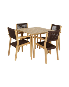 4 Tooliga Laua Komplekt DKD Home Decor 90 x 90 x 75 cm